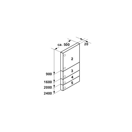 Türgrößen mit jeweils benötigter Anzahl Topfbänder<BR>door sizes with number of required hinges